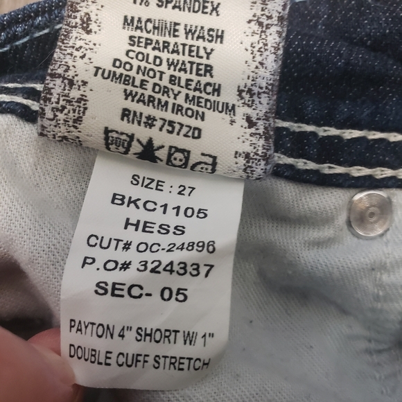 BKE Payton Women's Shorts 27 ( 30 ) 6 Inch Inseam Mid Rise Contrast Stitching - Picture 5 of 11